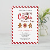 Uitnodiging voor Kerst Koekje Versieren Feestje (Staand voorkant)