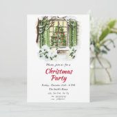 Uitnodiging voor kerst met kerstboom (Staand voorkant)