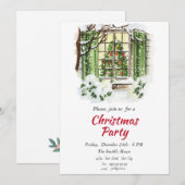 Uitnodiging voor kerst met kerstboom (Voorkant / Achterkant)