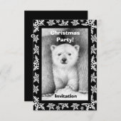 Uitnodiging voor kerst op Beer Cub (Voorkant / Achterkant)