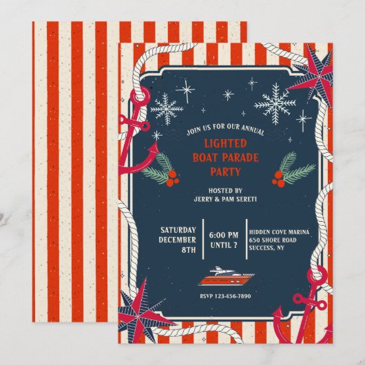 Uitnodiging voor kerstavond (Voorkant / Achterkant)