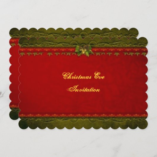 Uitnodiging voor kerstavond (Voorkant / Achterkant)