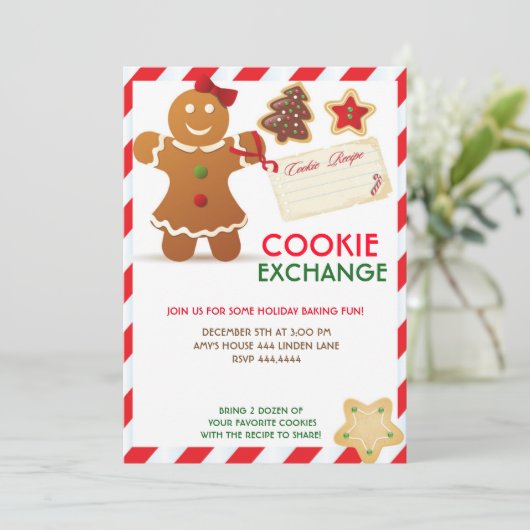 Uitnodiging voor kerstavond in feestdagen (Staand voorkant)