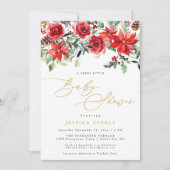 Uitnodiging voor kerstBaby shower (Voorkant)