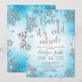 Uitnodiging voor kerstBaby shower (Voorkant / Achterkant)