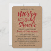 Uitnodiging voor kerstBaby shower (Voorkant)