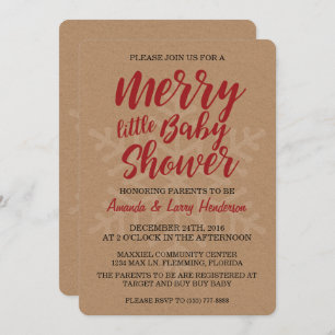 Uitnodiging voor kerstBaby shower