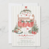 Uitnodiging voor kerstBaby shower (Voorkant)