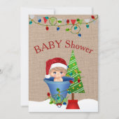 Uitnodiging voor kerstBaby shower (Voorkant)