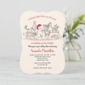 Uitnodiging voor kerstBaby shower (Staand voorkant)