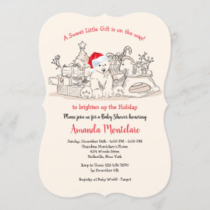 Uitnodiging voor kerstBaby shower