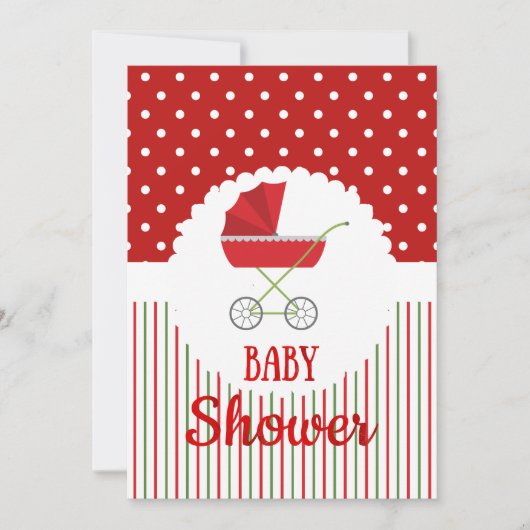 Uitnodiging voor kerstBaby shower (Voorkant)