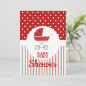 Uitnodiging voor kerstBaby shower (Staand voorkant)