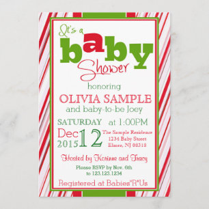 Uitnodiging voor kerstBaby shower