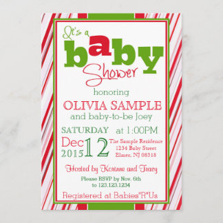 Uitnodiging voor kerstBaby shower