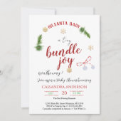 Uitnodiging voor kerstBaby shower (Voorkant)