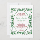 Uitnodiging voor kerstbaby shower Prettige feestda (Achterkant)