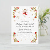 Uitnodiging voor kerstballetoverweging (Staand voorkant)