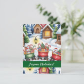 Uitnodiging voor kerstbijeenkomst – volledig aange (Staand voorkant)