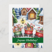 Uitnodiging voor kerstbijeenkomst – volledig aange (Voorkant / Achterkant)