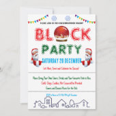 Uitnodiging voor kerstblokfeest in de buurt (Voorkant)