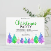 Uitnodiging voor kerstbomen (Staand voorkant)