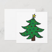 Uitnodiging voor kerstbomen (Voorkant / Achterkant)