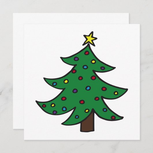 Uitnodiging voor kerstbomen (Voorkant / Achterkant)