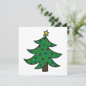 Uitnodiging voor kerstbomen (Staand voorkant)