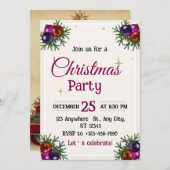 Uitnodiging voor Kerstboom bewerken (Voorkant / Achterkant)