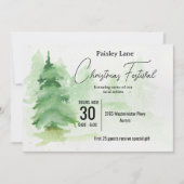 Uitnodiging voor Kerstboom Festival (Voorkant)