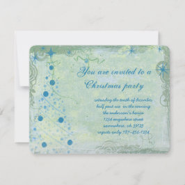 Uitnodiging voor kerstboomblauw