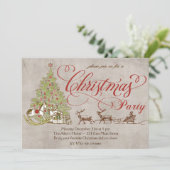 Uitnodiging voor kerstboombomen (Staand voorkant)