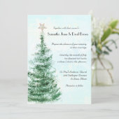 Uitnodiging voor kerstboombruiloft (Staand voorkant)