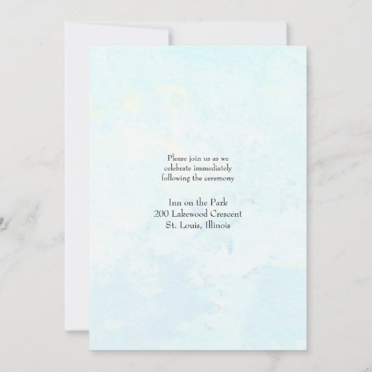 Uitnodiging voor kerstboombruiloft (Achterkant)