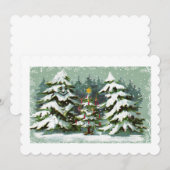 Uitnodiging voor kerstboomfamilie (Voorkant / Achterkant)