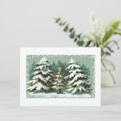 Uitnodiging voor kerstboomfamilie (Staand voorkant)