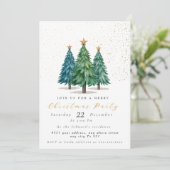Uitnodiging voor kerstboomfeest (Staand voorkant)