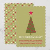 Uitnodiging voor kerstboomtrimmen (Voorkant / Achterkant)