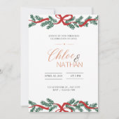  uitnodiging voor kerstbruiloft (Voorkant)