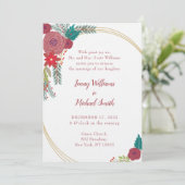 Uitnodiging voor kerstbruiloft (Staand voorkant)