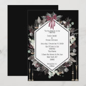 Uitnodiging voor kerstbruiloft (Voorkant / Achterkant)