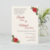 Uitnodiging voor kerstbruiloft (Staand voorkant)