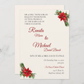 Uitnodiging voor kerstbruiloft (Voorkant / Achterkant)