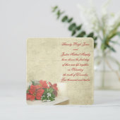 Uitnodiging voor kerstbruiloft (Staand voorkant)