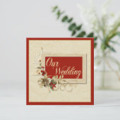 Uitnodiging voor kerstbruiloft (Staand voorkant)