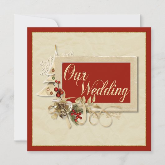 Uitnodiging voor kerstbruiloft (Voorkant)