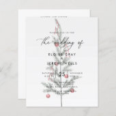 Uitnodiging voor kerstbruiloft (Voorkant / Achterkant)