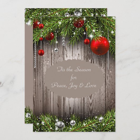 Uitnodiging voor kerstbruiloft (Voorkant / Achterkant)