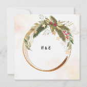 Uitnodiging voor kerstbruiloft (Achterkant)